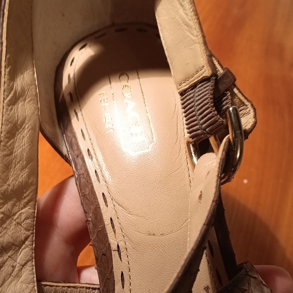 Coach Elegant Brown Strappy Women's Heels Size 8.5 - Picture 9 of 11